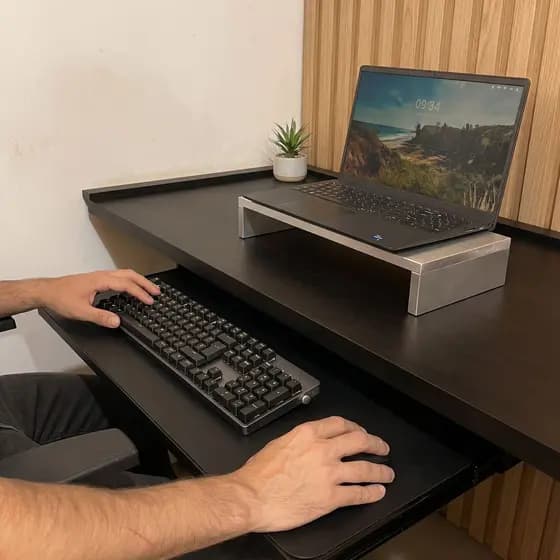 Suporte Deslizante Retrátil para Mesa para Teclado e Mouse Fácil Instalação Espaço