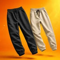 Calça Jogger Masculina Sarja Premium Cós Elástico com Cordão Casual Streetwear Trabalho Dia a Dia Pret