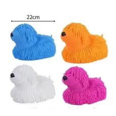 Boneco Cachorrinho Fofo Brinquedos Antistress e luz De Apertar Squish Criança Autista Alivia Pressão---ABC
