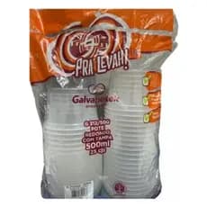 KIT POTE REDONDO 500ML - TOTALPLAST - COM 24 UNIDADES