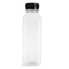 Kit 10 Garrafas Pet Transparente Tampa Preta 500ml