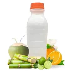 Kit 10 Garrafas 200ml Pet Branca com Tampa Laranja