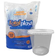 Pote Redondo Descartável 750 ml Freezer e Microondas 24 unidades