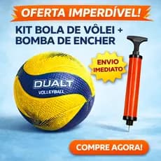 Bola de Vôlei Dualt VP200 Oficial + Bomba de Encher Alta Qualidade Esporte Quadra Ou Somente a Bola