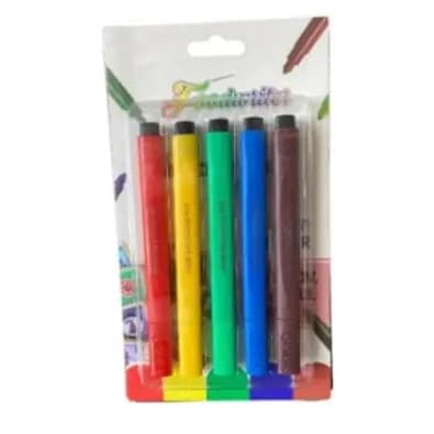 KIT C/5 Canetas de Tinta Alimentícia Comestível Coloridas Pretas Artigo de Cozinha Arte Papelaria Confeitaria - F6000