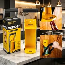Avançado Amassador de Latas 475ml Suporte de Parede com Abridor de Garrafa Integrado para Reciclagem