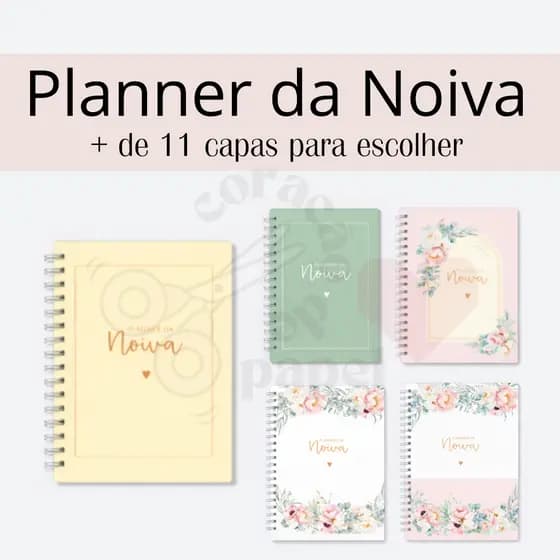 Planner da Noiva A5 Agenda Casamento Organização Planejamento noiva Anual