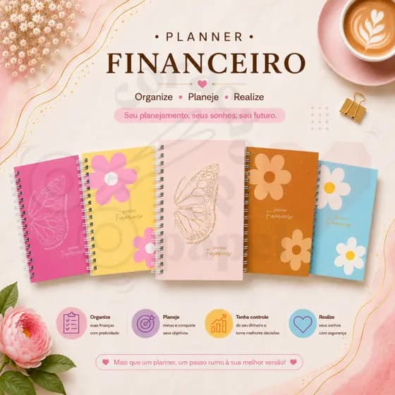Planner Organize finanças A5  - planner financeiro