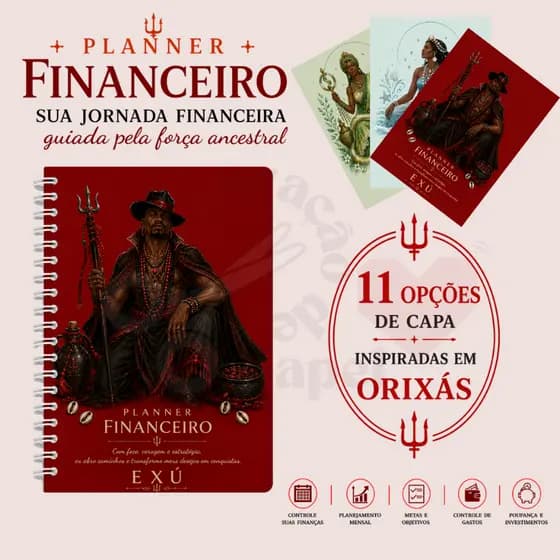 Organizador Financeiro  - Orixas - umbanda - A5