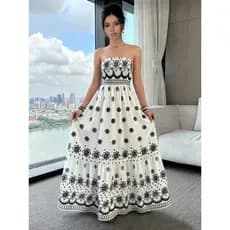 Vestido Tomara Que Caia Feminino, Vestido Casual De Férias P M G