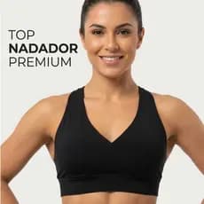 Top Fitness Nadador Feminino Com Bojo Removível Academia Ginastica Suplex confortável Esportivo