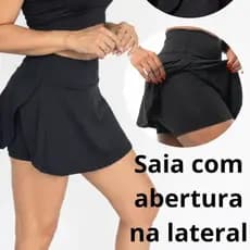 Shorts Saia Feminino fitness Academia Treino Fitness Confortável Suplex