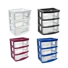Gaveteiro de Mesa 3 gavetas Transparentes Agraplast Ref.775