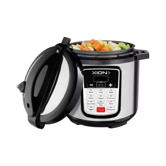 Panela de Pressão Elétrica Xion 5L 900W 220V - Segura e Prática Prata