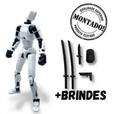 Boneco Articulado Dummy 13 Montado + Brinde de 5 Acessórios Figura de Ação Pose