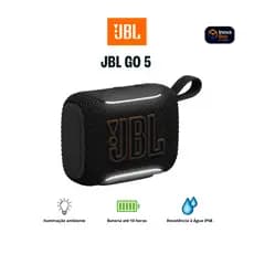 JBL Go 5 – Caixa de Som Bluetooth Portátil | IP68 com Som Potente e Auracast
