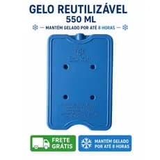 Gelo Reutilizável 550 ml Gelotech até 8 horas gelado kit com 6 unidades ideal bolsa térmica cooler isopor frete grátis