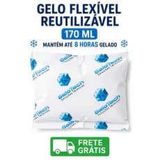 Gelo Flexível 170 ml Gelotech Reutilizável  atóxico  Mantem até 8 hs Gelado Frete Grátis Bolsa Térmica Cooler Isopor