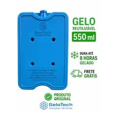 Gelo Reutilizável 550ML  Gelotech Mantém Gelado Até 8h Não Molha Gel Artificial Atóxico Envio Rápido  Frete Grátis