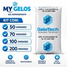 Gelo Flexível Reutilizável 15 Ml Gelotech mantém até 8 horas gelado ideal cooler isopor bolsa térmica frete grátis