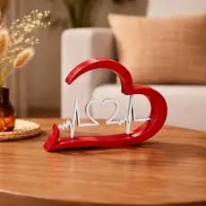 Coração Decorativo Amor Batimento Cardíaco Enfeite Romântico Presente Namorados Mãe Decoração Sala
