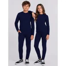 Conjunto Térmico infantil juvenil unissex para frio calça + blusa flanelada peluciada  termica 2 ao 14 anos