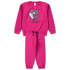 Conjunto Infantil Inverno  Menina Love 2 ao 14 anos