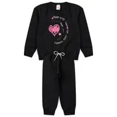 Conjunto Infantil Inverno  Menina Coração