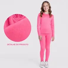 Conjunto Térmico infantil juvenil unissex para frio calça + blusa flanelada peluciada  termica 2 ao 14 anos