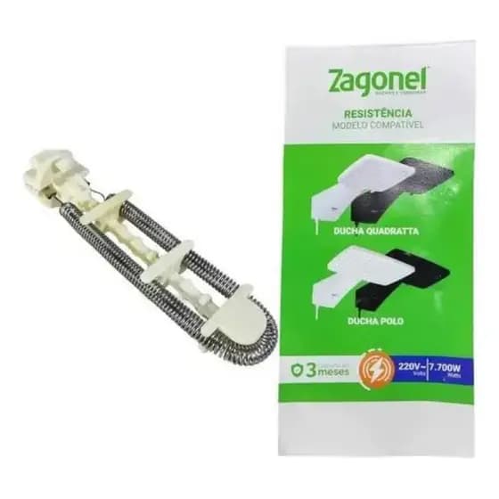 Resistência Ducha Quadratta Eletrônica ZAGONEL