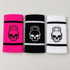 Kit Munhequeira Canelada Esportiva Grip Pulso Seca Suor Academia Crossfit Beach Tennis Par