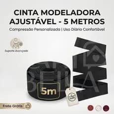 Cinta Modeladora Abdominal Ajustável 5 Metros Faixa Elástica Compressão Firme Suporte Total