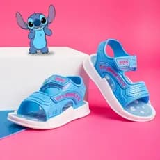 Sandalia Menina Velcro Infantil Lilo & Stitch Macia