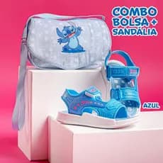Kit Sandalia Velcro Lilo & Stitch Macia Confortavel + Bolsa Lilo Stitch