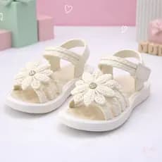 Sandália Infantil Menina Velcro Papete Leve Macia Confortável