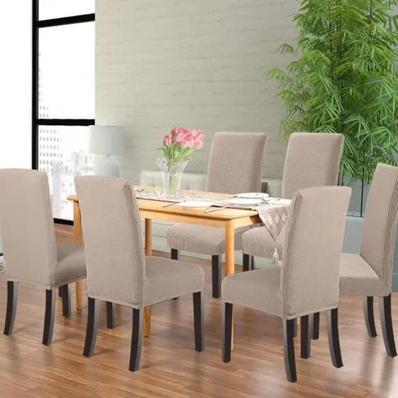 KIT 4 Capa Elástica Para Cadeira Mesa de Jantar Estampada Tecido de Luxo