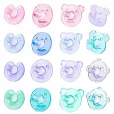 Chupeta de silicone transparente cor doce, Bebê bonito OSPP