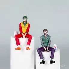 10cm Decoração Do Telhado Carro Coringa Heath Ledger Sentado Postura Figuras Boneca Cauda E Pingente Modelo Estátua Brin
