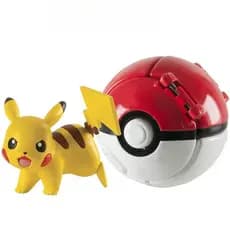 Bola de Lançamento Automático Pokeball com Boneco Pokemon Pikachu