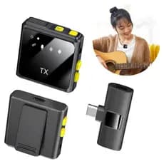 Microfone Sem Fio Lapela Anti Ruído Profissional Para Tipo-C e Lighting