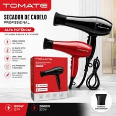 Secador Profissional Cabelo Potente Secagem Ultra Rápida Baixo Ruído Ar Quente Frio 110V 220V Salão