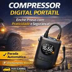 Compressor de Ar Portátil Digital USB Recarregável com Display LCD Parada Automática Inflador para Carro Moto Bike Bola