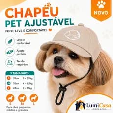 Chapéu Pet para Cachorro Ajustável Estampado Fofo Respirável Acessório para Cães Pequenos Médios Grandes