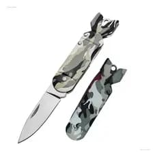 Chaveiro Canivete Esportivo Camuflado Míssil Pesca Camping Cor Camuflagem Verde