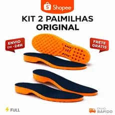 KIT COMBO 2 PARES PALMILHA ORTOPEDICA GEL MACIA CONFORTÁVEL TRABALHO, ANT-ESTRESSE