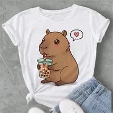 Camiseta Capivara Camisa Capivara Blusa Estampa Divertida Conforto e Qualidade Algodão 30.1 Linda