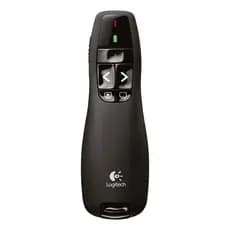 Caneta Logitech R400 Apresentador Multimídia Lazer Sem Fio Negro