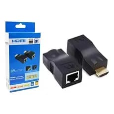 Adaptador Hdmi 30 Metros Via 1 Cabo De Rede Suporta Hdmi 4k