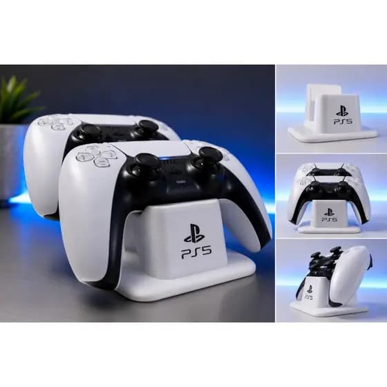Suporte Controle PS5 Frontal Modular Personalizável  Organizador Gamer Mesa Rack Estante Setup Compacto DualSense
