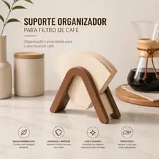Suporte Organizador para Filtros de Café –Porta Filtro Moderno, Minimalista, Elegante, Decorativo, Funcional, coffee